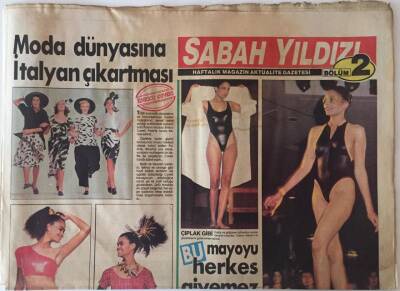 Sabah Yıldızı 2 Gazetesi 16 Nisan 1987 - Moda Dünyasına İtalyan Çıkartması GZ25027 - 1