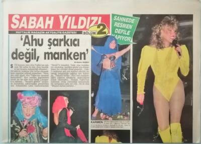 Sabah Yıldızı 2 Gazetesi Ahu Tuğba Şarkıcı Değil Manken -GZ33276 - 1