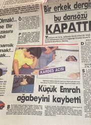 Sabah Yıldızı Gazetesi 10 Ekim 1986 - Küçük Emrah Ağabeyini Kaybetti GZ115099 - 2