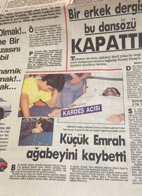 Sabah Yıldızı Gazetesi 10 Ekim 1986 - Küçük Emrah Ağabeyini Kaybetti GZ115099 - 2