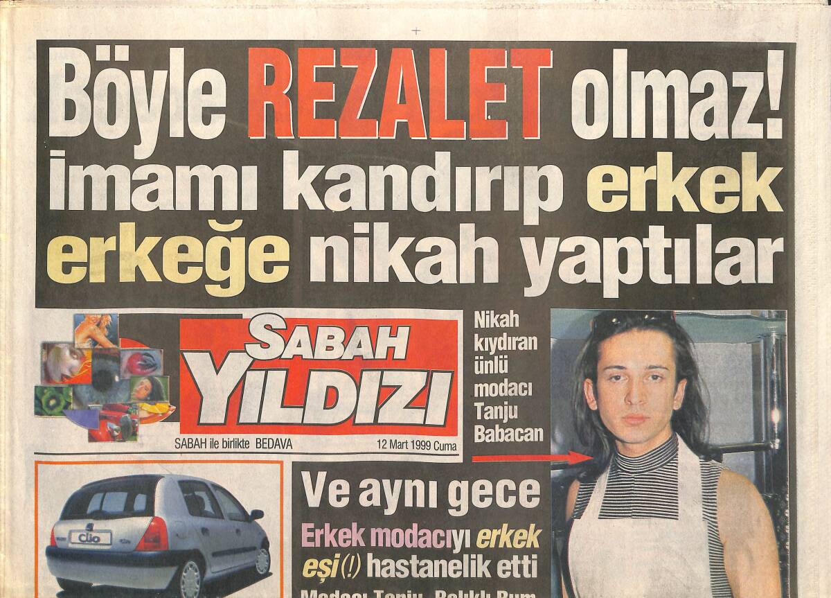 Sabah Yıldızı Gazetesi 12 Mart 1999 - Nadide Sultan: Tanju Gibi Kimse Dikemez - Aynadaki Ajda Pekkan Mı GZ3845 - 1