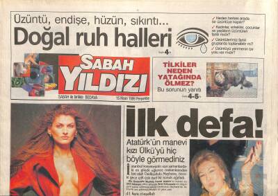 Sabah Yıldızı Gazetesi 15 Nisan 1999 - Fenerbahçeli Boliçin Eşi Gaye İle Söyleşi GZ115420 - 1
