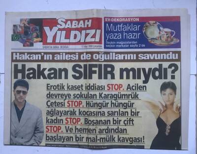 Sabah Yıldızı Gazetesi 17 Mart 1999 - Hakanın Ailesi de Oğullarını Savundu GZ8603 - 1