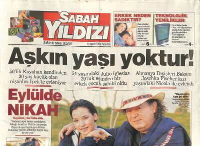 Sabah Yıldızı Gazetesi 19 Nisan 1999 - Kayahan Yine Baba Oldu GZ80228 - 1