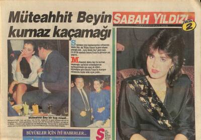 Sabah Yıldızı Gazetesi 2 Eki 2 Mart 1986 - Bakan Veysel Atasoy Eşine Aşık GZ114231 - 1