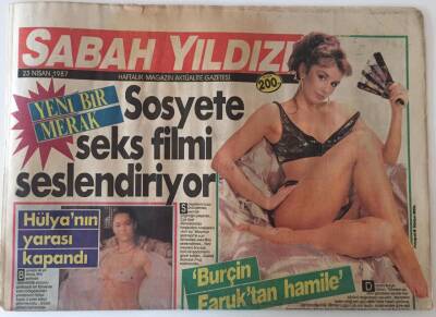 Sabah Yıldızı Gazetesi 23 Nisan 1987 - Hülya Avşarın Yarası Kapandı GZ25029 - 1