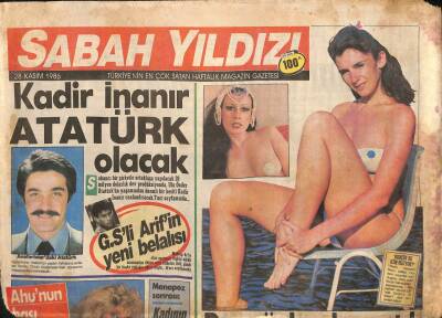 Sabah Yıldızı Gazetesi 28 Kasım 1986 - Kadir İnanır Atatürk Olacak GZ114240 - 1
