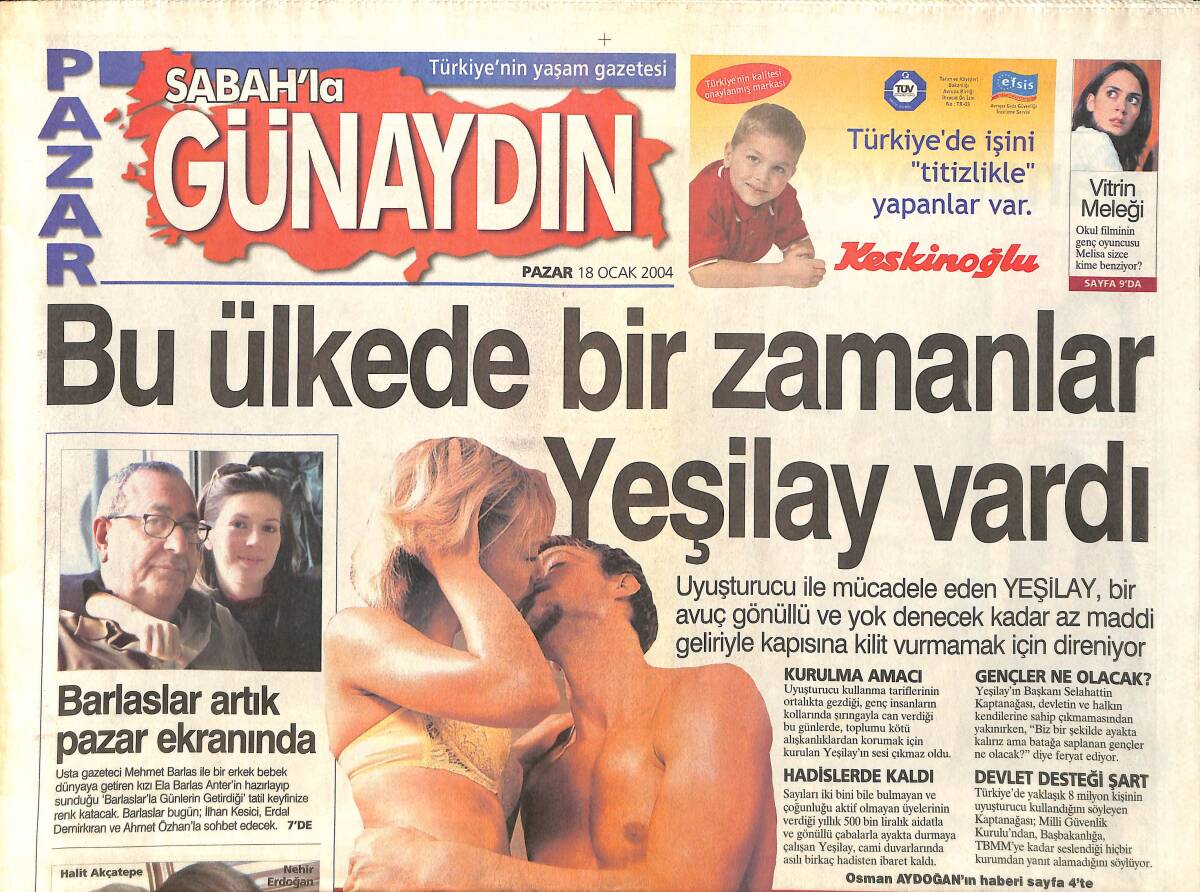 Sabahla Günaydın Gazetesi 18 Ocak 2004 - Donald Trump'ın Eski Karısı Ivana Trump Genç Sevgilisiyle İlk Kez Basına Poz Verdi GZ3768 - 1