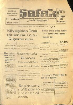 Şafak 28 Mart 1983 - Pancar Üreticilerinin Malatya Şeker Fabrikasında 1 Milyar Alacağı Var GZ122437 - 1
