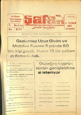 Şafak 8 Haziran 1983 - Düzağaç Köprüsünün Genişletilmesi İsteniyor GZ122439 - 1