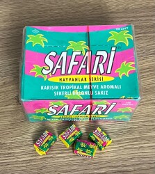 SAFARİ HAYVANLAR SERİSİ (DANDY) 1998 Şekerli Sakız Açılmamış Kutu # SKZ1828 - 6