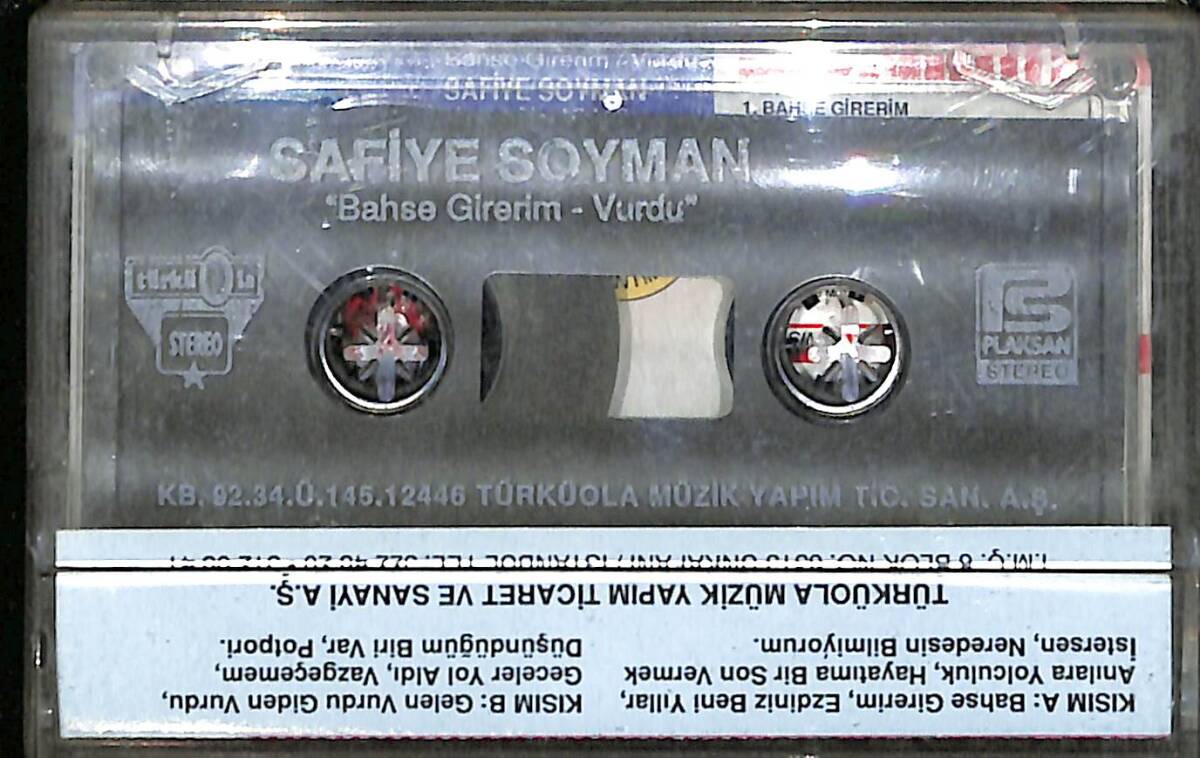 Safiye Soyman - Bahse Girerim Vurdu Kaset (İkinci El) KST26644 - 2