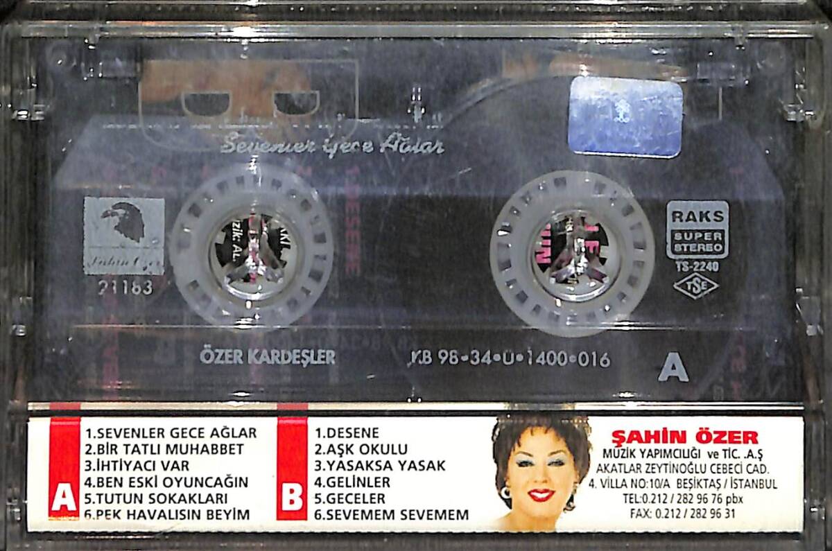 Safiye Soyman - Sevenler Gece Ağlar Kaset (İkinci El) KST28578 - 2