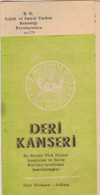 SAĞLIK- 1947 Deri Kanseri Bilgilendirme Broşürü EFM(N)3753 - 3