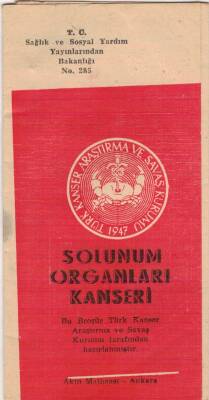 SAĞLIK- 1947 Solunum Organları Kanseri Broşürü EFM(N)3761 - 3