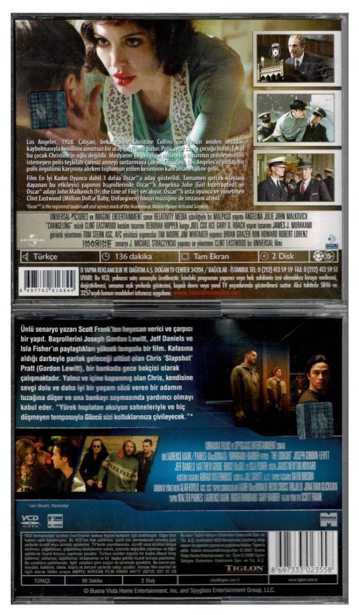 Sahtekar Gözcü 2 Adet VCD Film VCD199 - 2