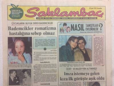 Saklambaç Gazetesi 10 Eylül 1981 - Sanat Dünyasının Örnek Çifti,İzzet-Müzeyyen Altınmeşe GZ38669 - 1