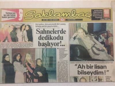 Saklambaç Gazetesi 3 Ekim 1978 - Adişe Naşit,Perran Kutman.Sahnelerde Dedikodu Başlıyor GZ50674 - 1