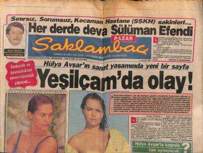 Saklambaç Gazetesi 4 Kasım 1990 - Hülya Avşarın Sanat Yaşamında Yeni Sayfa GZ75602 - 1