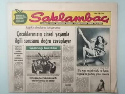 Saklambaç Gazetesi 6 Mart 1981 Bu Yaz Mini Etek Ve Kısa Topuklu Papuç Yine Moda -GZ33059 - 1
