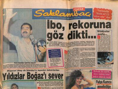 Saklambaç Gazetesi 9 Eylül 1990 - İbrahim Tatlıses Rekoruna Göz Dikti GZ75603 - 1