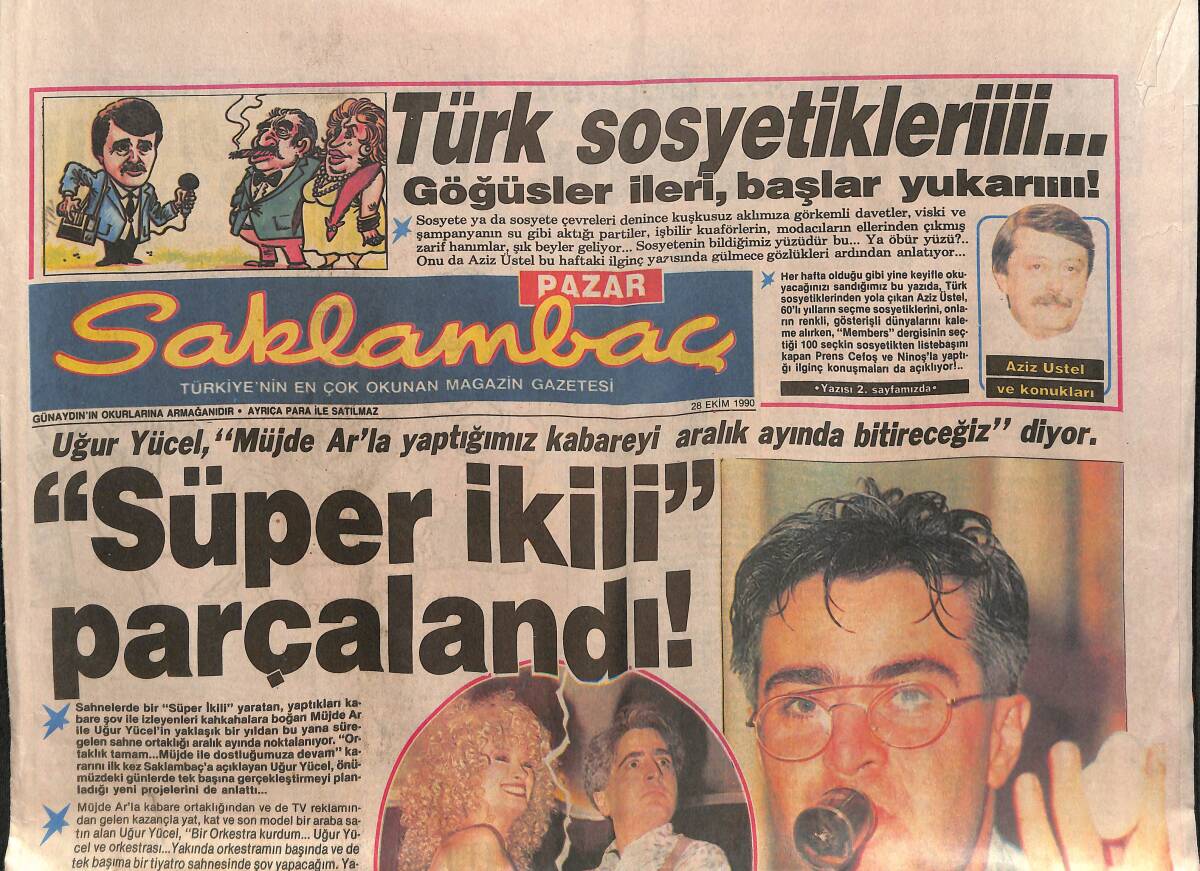 Saklambaç Gazetesi Salı 28 Ekim 1990 - Uğur Yücel 