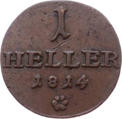 Saksonya - Meiningen Dükalığı (Alman Devletleri) 1 Heller 1814 ÇA *Bernhard II* YMP7234 - 1