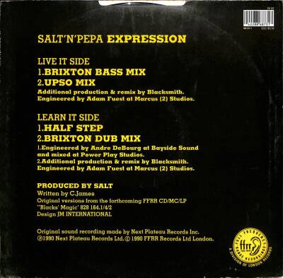 Salt N Pepa – Expression (The Brixton Bass Mix) 1990 Hip-House, Pop Rap (109) PLK17487 - 2