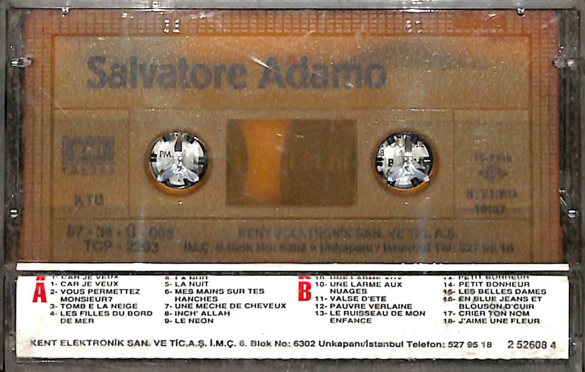 Salvatore Adamo Kaset (İkinci El Kaset) KST29790 - 2