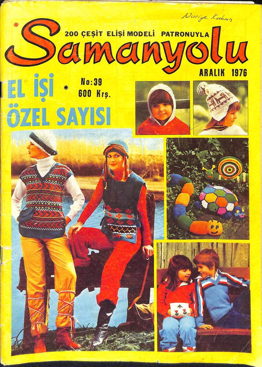 Samanyolu El İşi Özel Sayısı Aralık 1976 No : 39 - Bere Ve Atkı - Renkli Banyolar NDR91466 - 1
