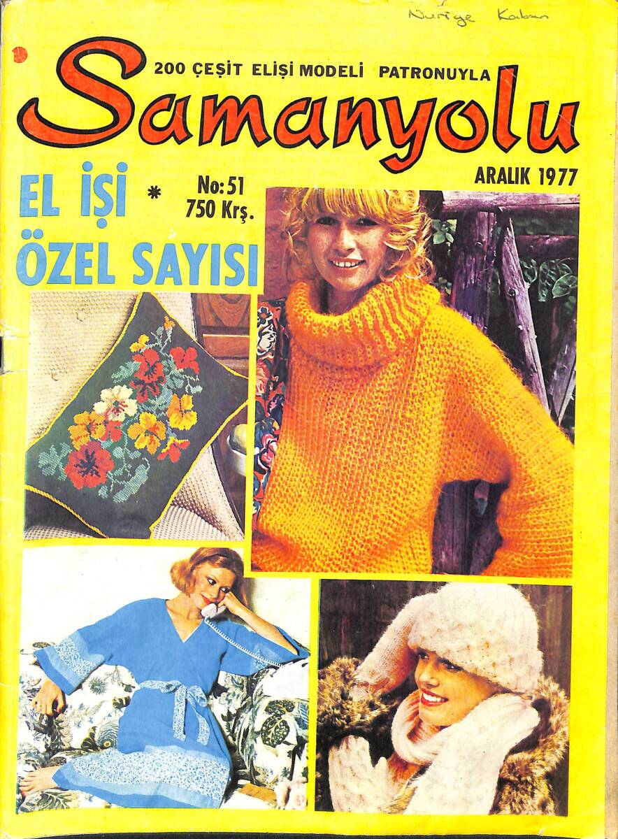 Samanyolu El İşi Sayısı Aralık 1977 No : 51 - Basma Üzerine Süsler - Çocuk İçin Tulum NDR91432 - 1