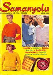 Samanyolu El İşi Sayısı No : 115 Nisan 1983 - Kazaklar-Yelekler-Ceketler-Danteller NDR90759 - Gökçekoleksiyon