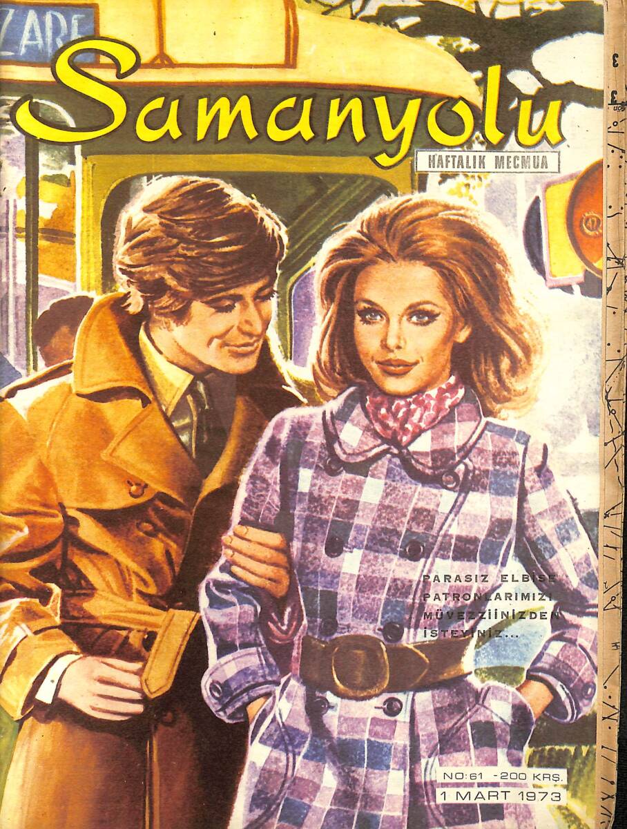 Samanyolu Haftalık Mecmua 1 Mart 1973 No: 61 - Paftası İçindedir - Mine Mutlu Avrupa'ya Gidiyor NDR101480 - 1