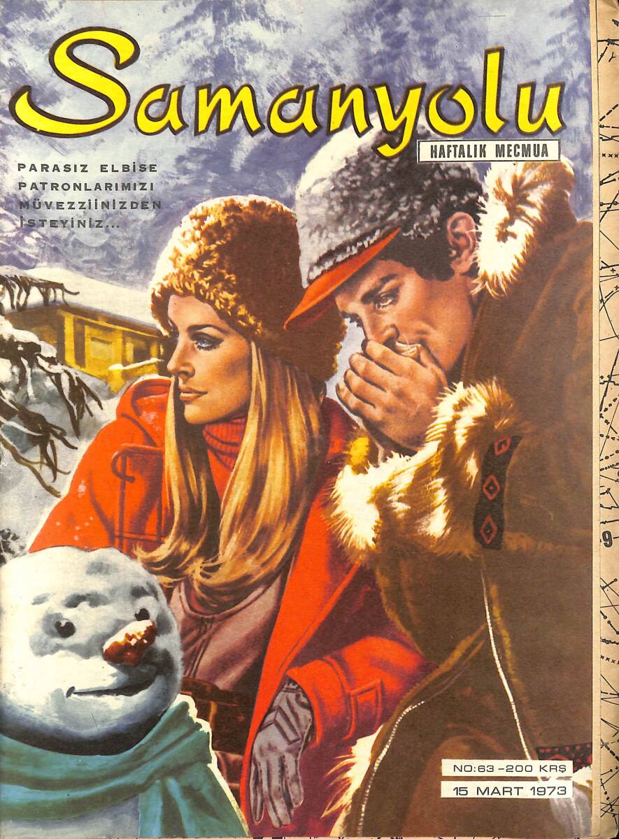 Samanyolu Haftalık Mecmua 15 Mart 1973 No: 63 - Paftası İçindedir - Ergun Özer Yine Gözde NDR101477 - 1