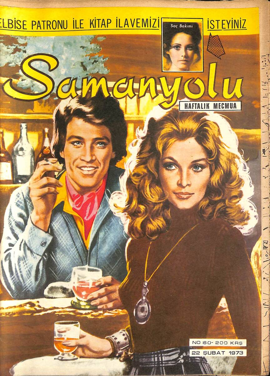 Samanyolu Haftalık Mecmua 22 Şubat 1973 No: 60 - Paftası İçindedir - Ajda Pekkan Film Çevirmeğe Korkuyor NDR101568 - 1