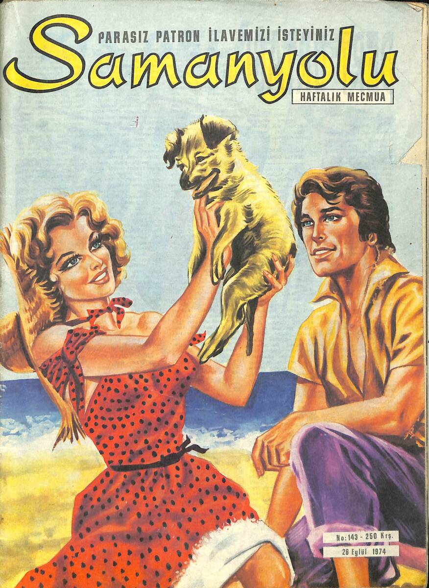 Samanyolu Haftalık Mecmua 26 Eylül 1974 No:143 - Hülya Darcan Sinemayı Bıraktı - Cüneyt Arkın Poster NDR91438 - 1