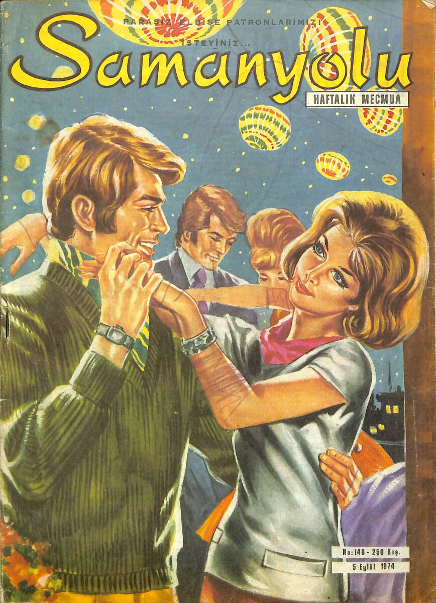 Samanyolu Haftalık Mecmua 5 Eylül 1974 No:140 - Desenli Elbise Ve Düz Ceket NDR91436 - 1