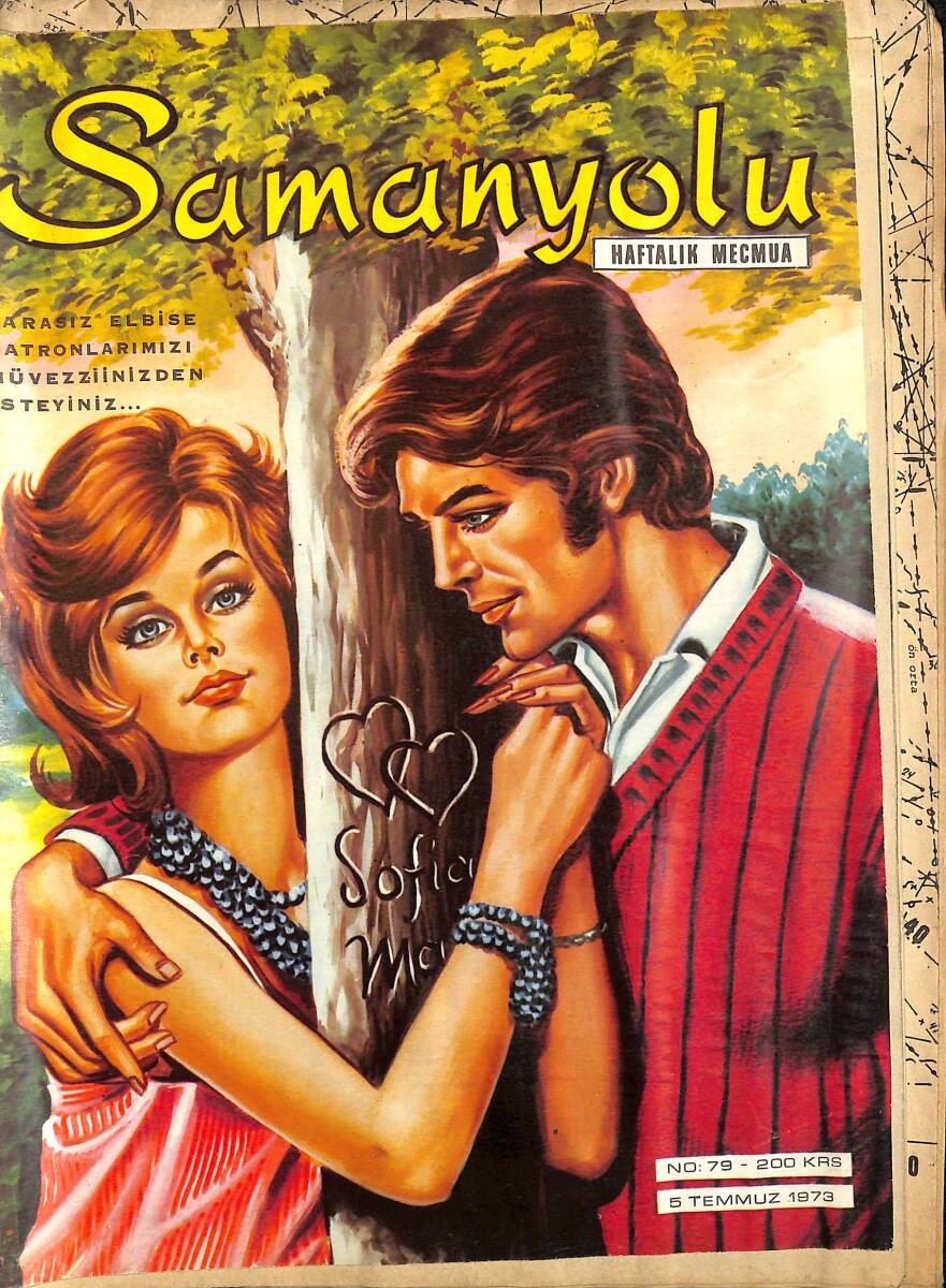 Samanyolu Haftalık Mecmua 5 Temmuz 1973 No: 79 - Paftası İçindedir - Hülya Koçyiğit Ayvalık'a Gitti NDR101474 - 1
