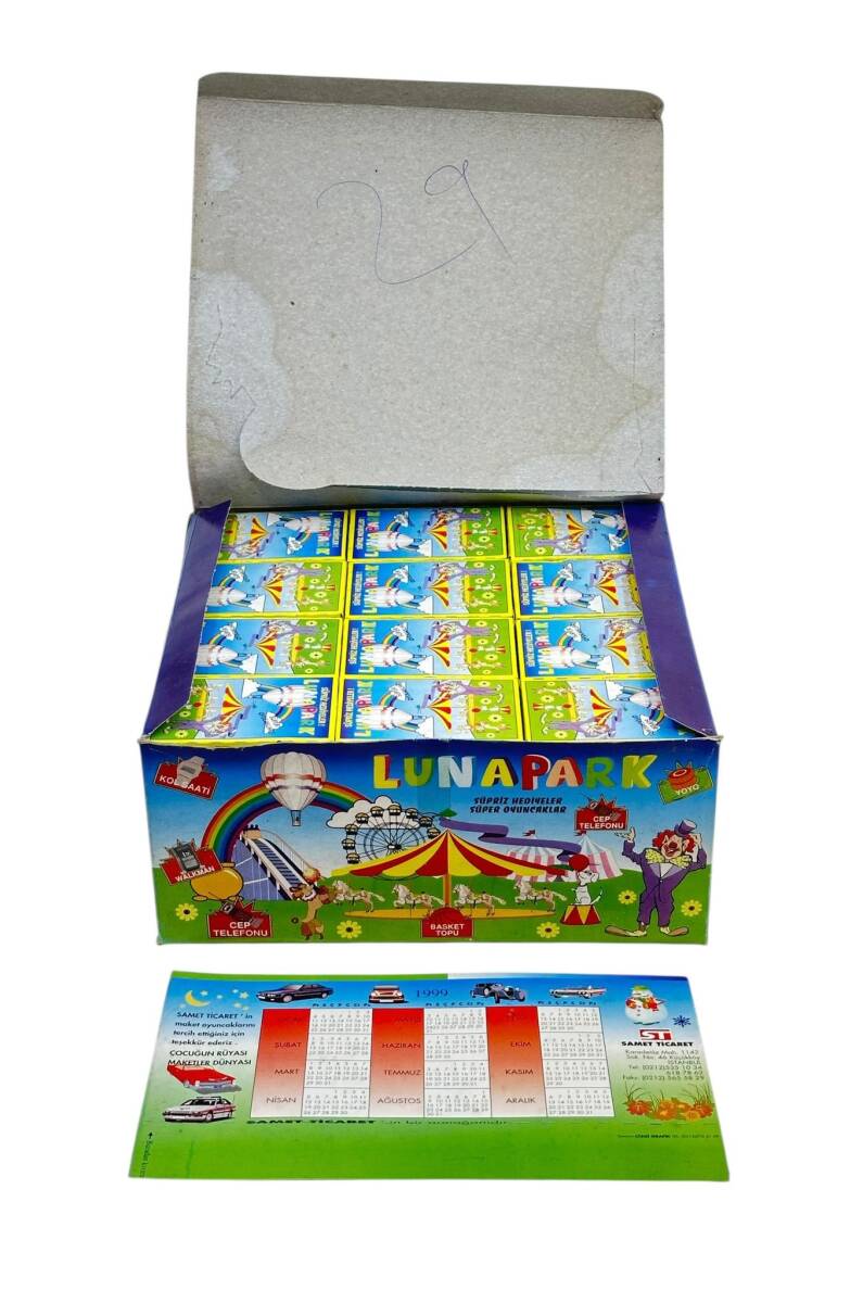 Samet Ticaret Lunapark Sürpriz Hediyeli Bakkal Oyuncağı Açılmamış Kutu 1990 AOB4777 - 1