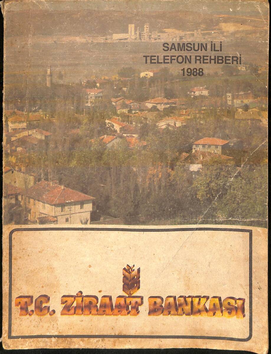 Samsun İli Telefon Rehberi 1988 - T.C. Ziraat Bankası NDR92804 - 1