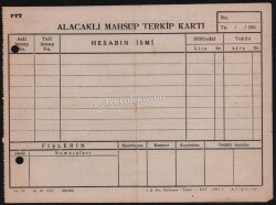 Samsun PTT 1957 Yılı Tahsilat Makbuzu EFM511 - 2