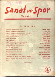 Sanat Spor Dergisi 4 NDR93027 - Gökçekoleksiyon