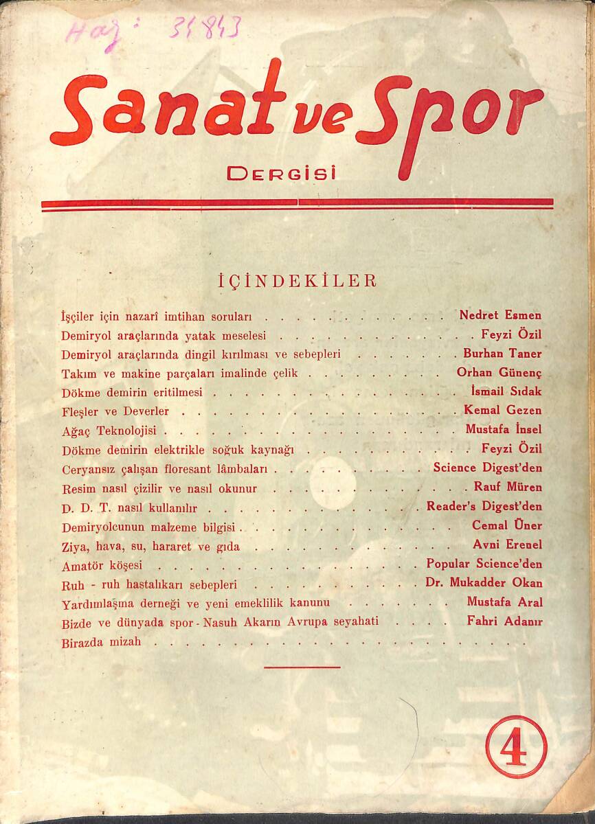 Sanat Spor Dergisi 4 NDR93027 - 1