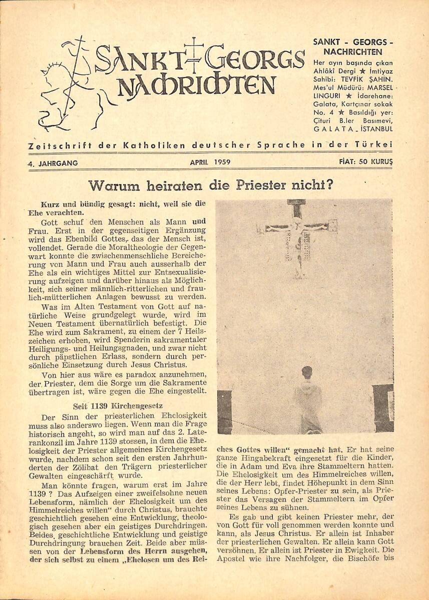 Sankt Georgs Nachrichten – April 1959 – Warum heiraten die Priester nicht? – Die Vereinigung der getrennten Brüder NDR100714 - 1