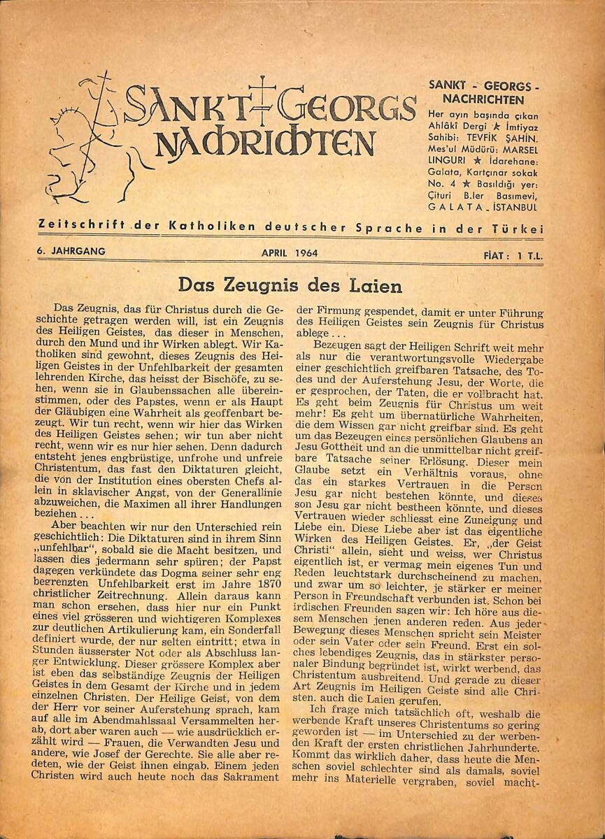 Sankt Georgs Nachrichten – April 1964 – Das Zeugnis des Laien – Wir Christen und das Jamertal NDR100737 - 1