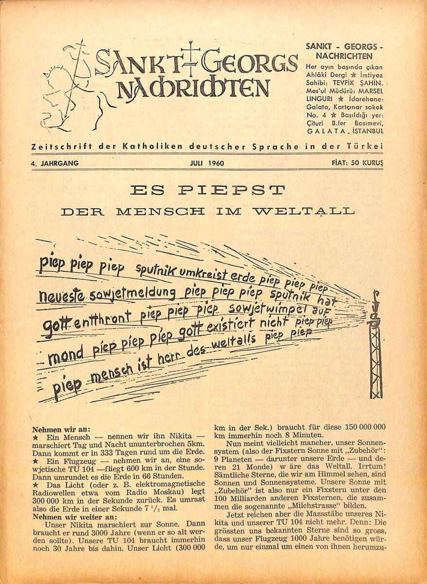 Sankt Georgs Nachrichten – Juli 1960 – Es Piepst Der Mensch Im Weltall – Die Zerstörung der Landschaft des Antlitzes NDR100741 - 1