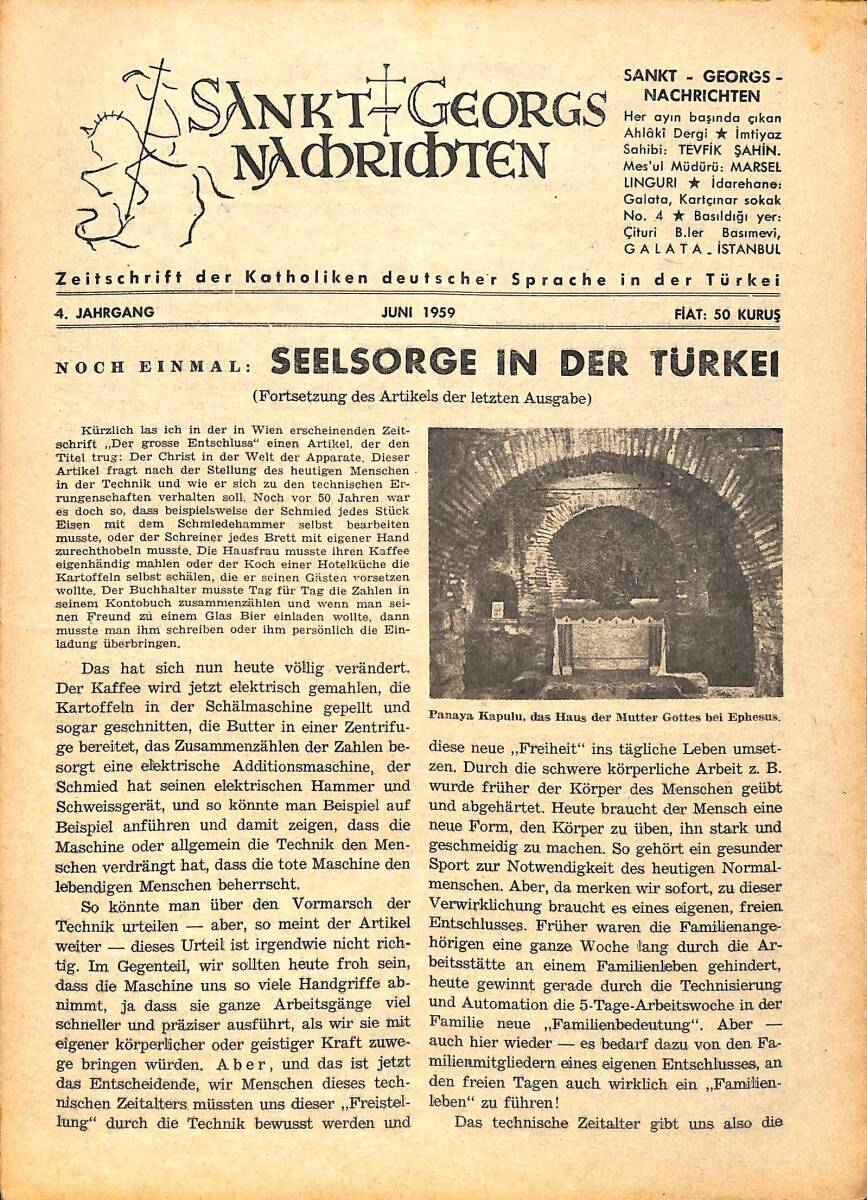 Sankt Georgs Nachrichten – Juni 1959 – Noch Einmal: Seelsorge In Der Türkei NDR100716 - 1