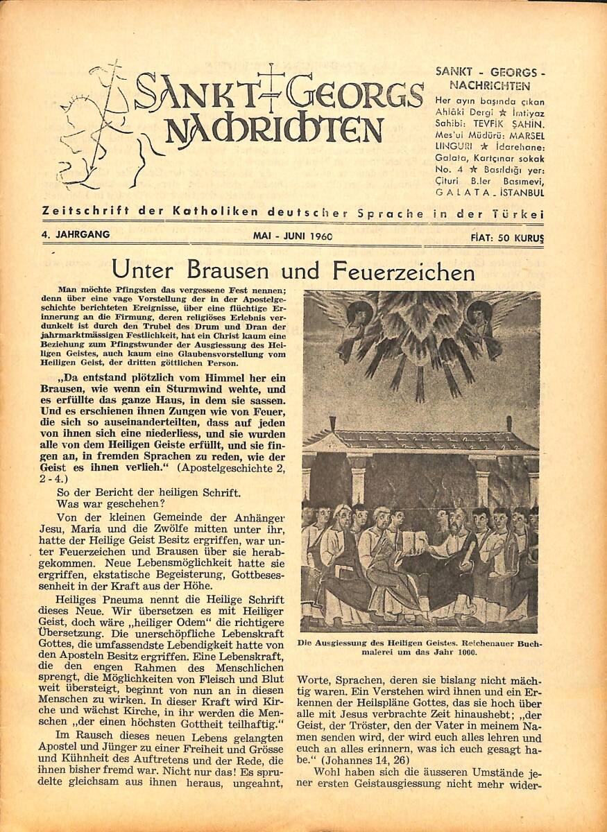Sankt Georgs Nachrichten – MAI - JUNI 1960 – Unter Brausen und Feuerzeichen – Treiben die Christen Vielgötterei? NDR100742 - 1