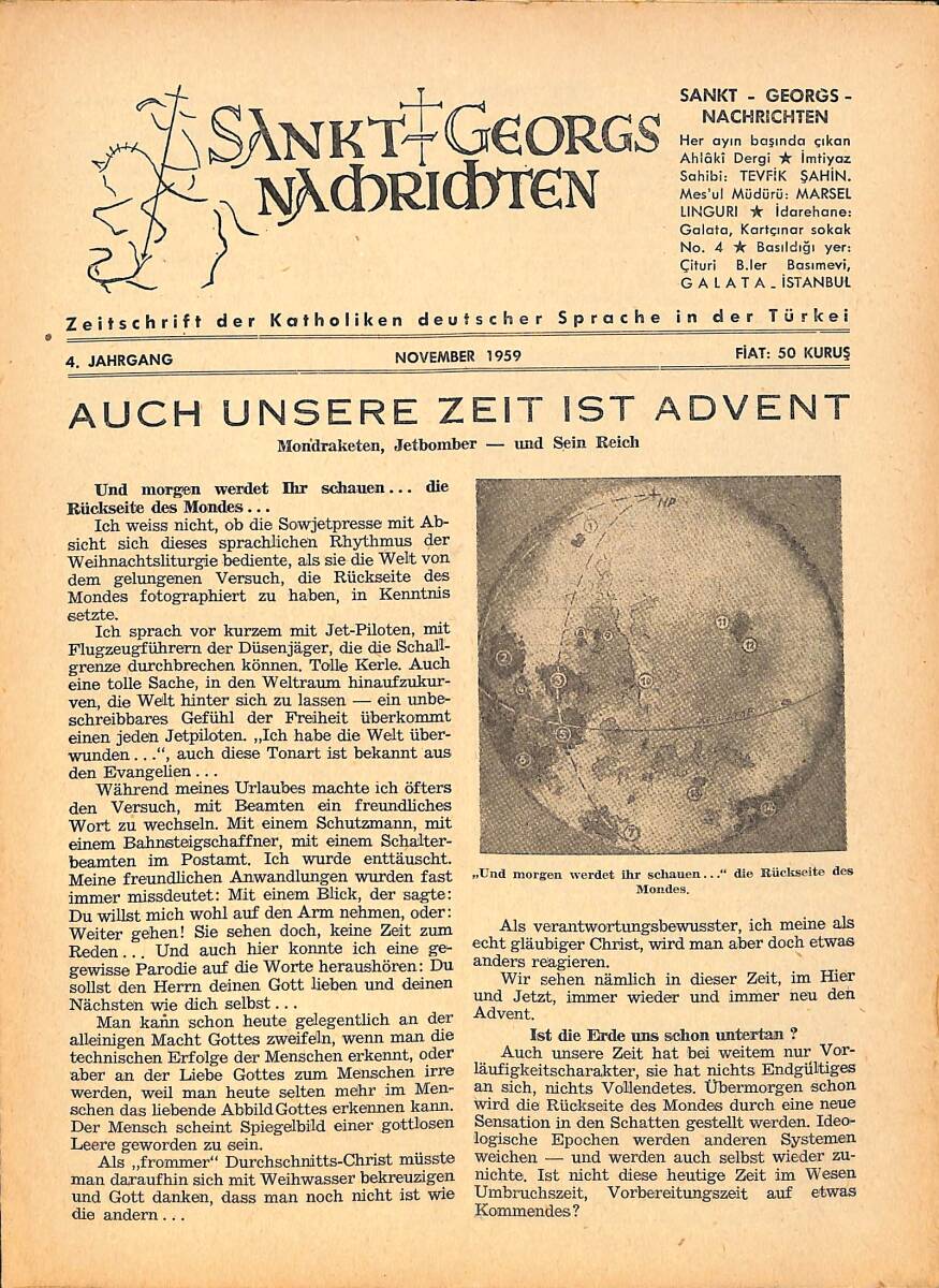 Sankt Georgs Nachrichten – November 1959 – Auch Unsere Zeit Ist Advent – Ist die Erde uns schon untertan? NDR100719_Kopya(1) - 1