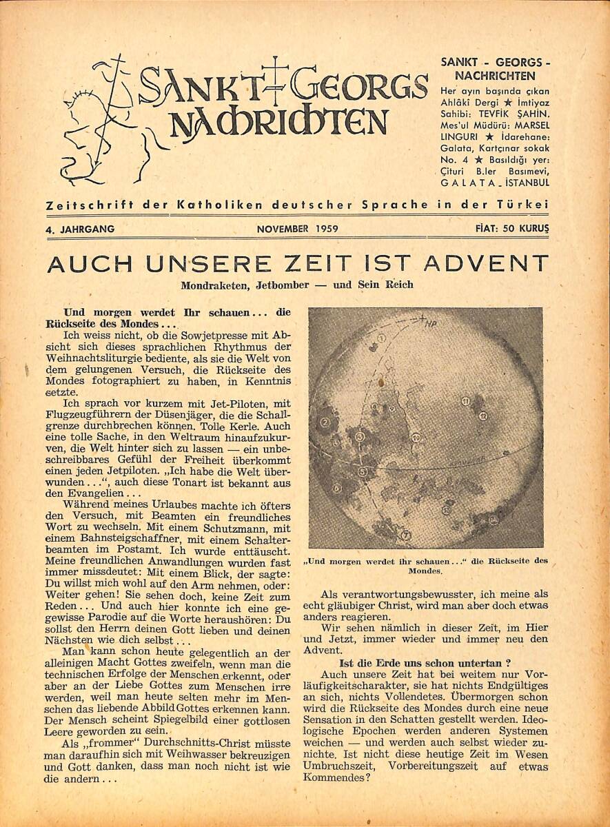 Sankt Georgs Nachrichten – November 1959 – Auch Unsere Zeit Ist Advent – Vox Populi - Vox Dei NDR100707 - 1